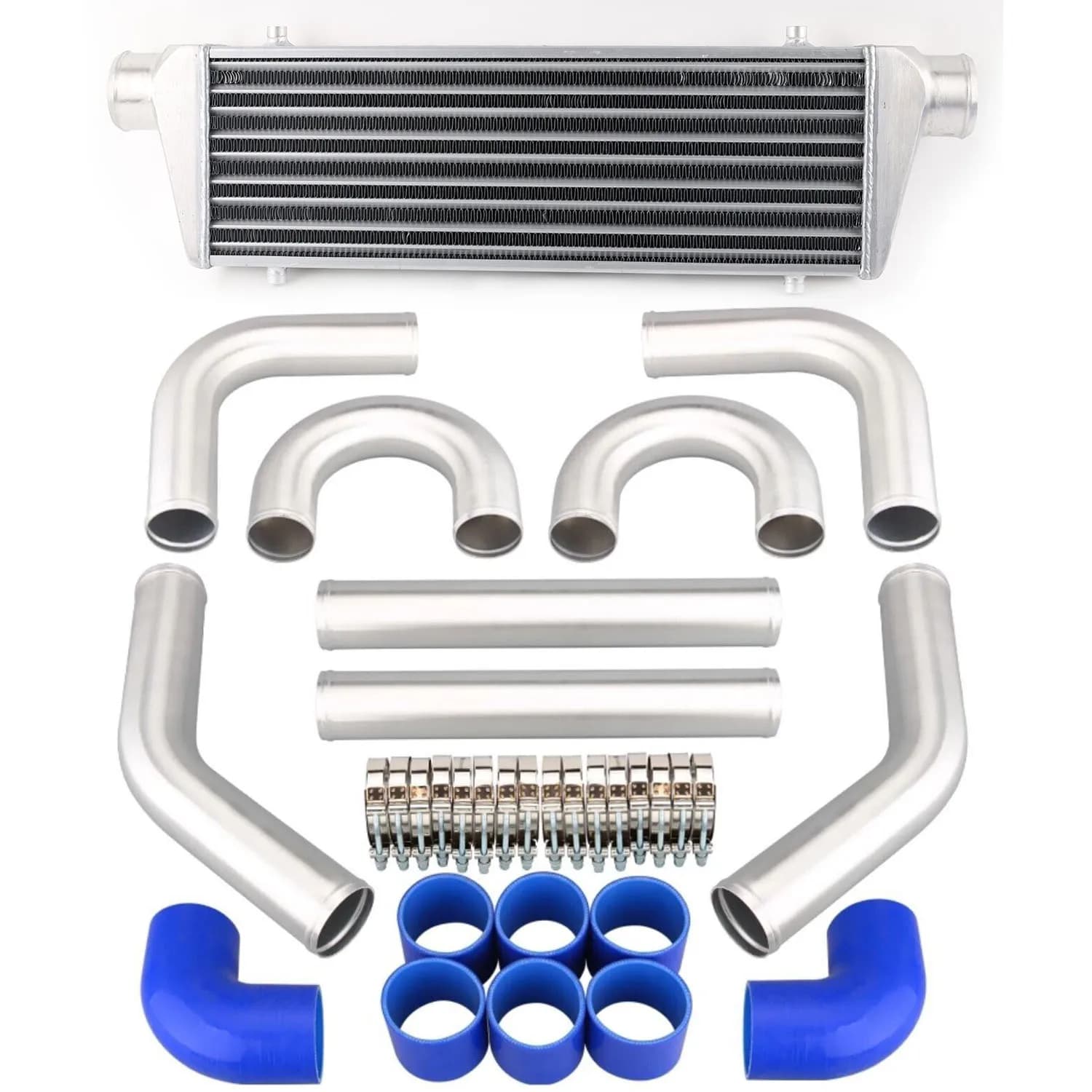 Kit de tuyauterie de tuyau en aluminium pour refroidisseur intermédiaire Turbo universel, 450x180x65
