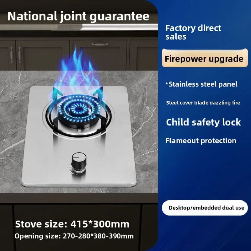 Cuisinière à gaz Haotaitai à brûleur unique, haute puissance, économie d'énergie, pour usage domesti