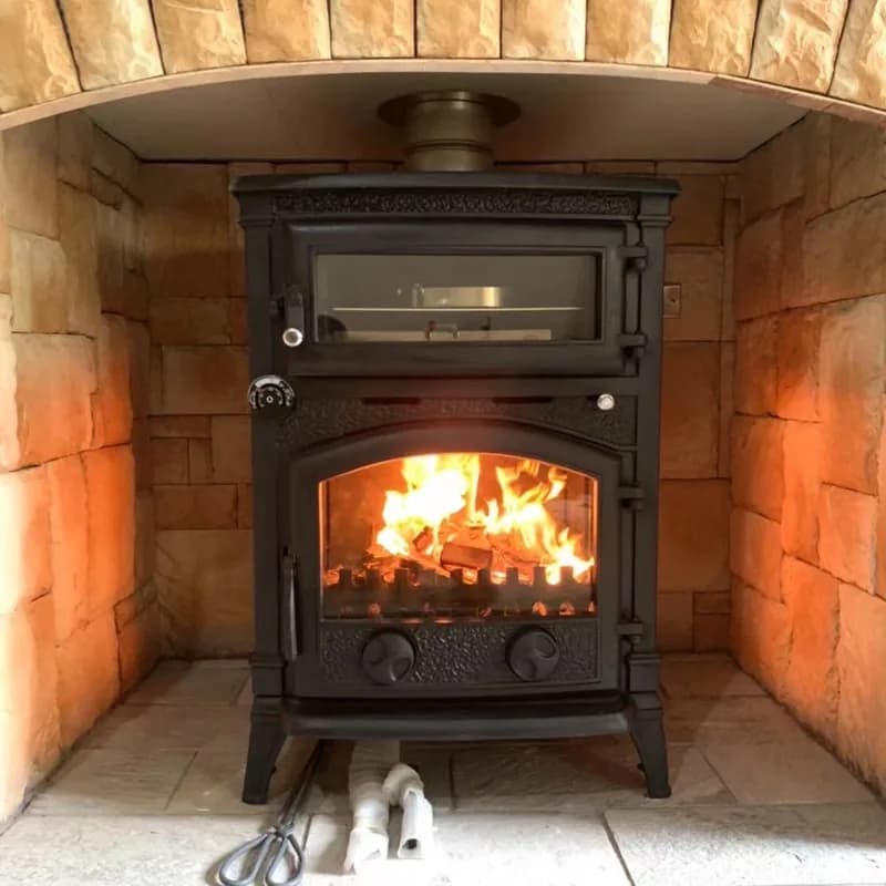 Four de cheminée à bois de chauffage de cuisson directe en fonte moderne