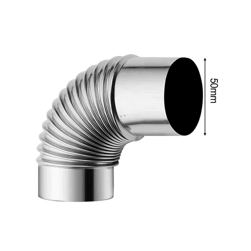 Coude de cheminée en acier inoxydable pour cheminée à bois, utilisé pour les poêles et les systèmes 
