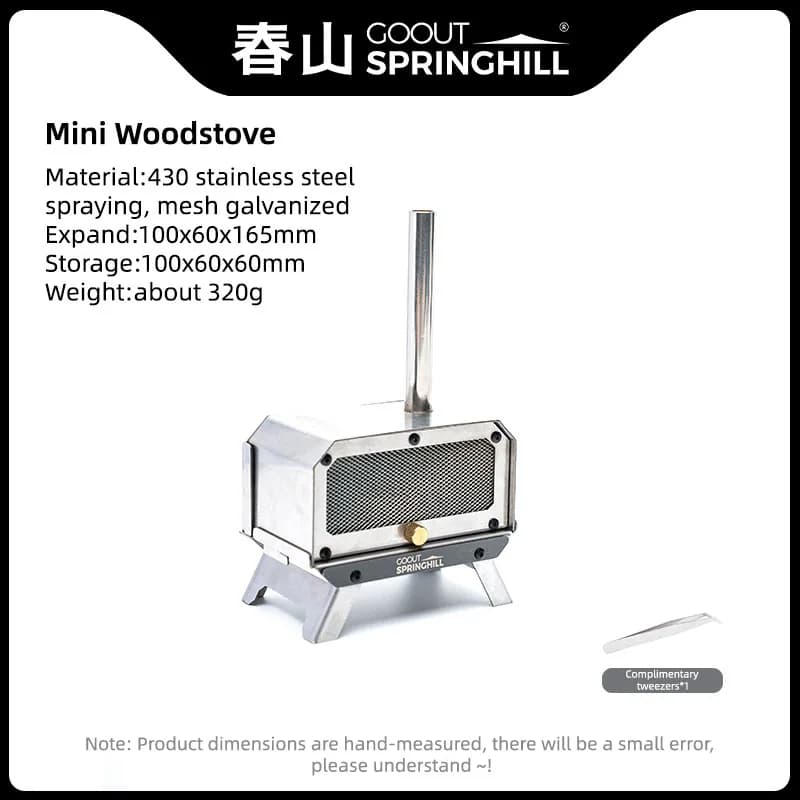 Goout Springhill Mini poêle à bois Camping en plein air Tour brûleur d'encens pliant Portable poêle 