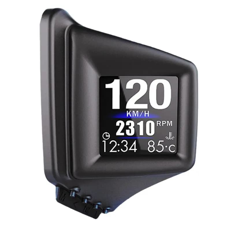 Affichage tête haute A401 OBD+GPS amélioré pour voiture : Compteur de vitesse, pression d'huile, tem