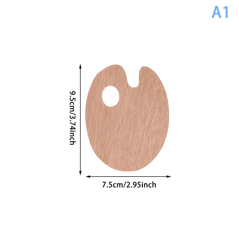 Palette de peinture en bois avec trou pour le pouce, Palette de peinture sur bois, mélange de couleu