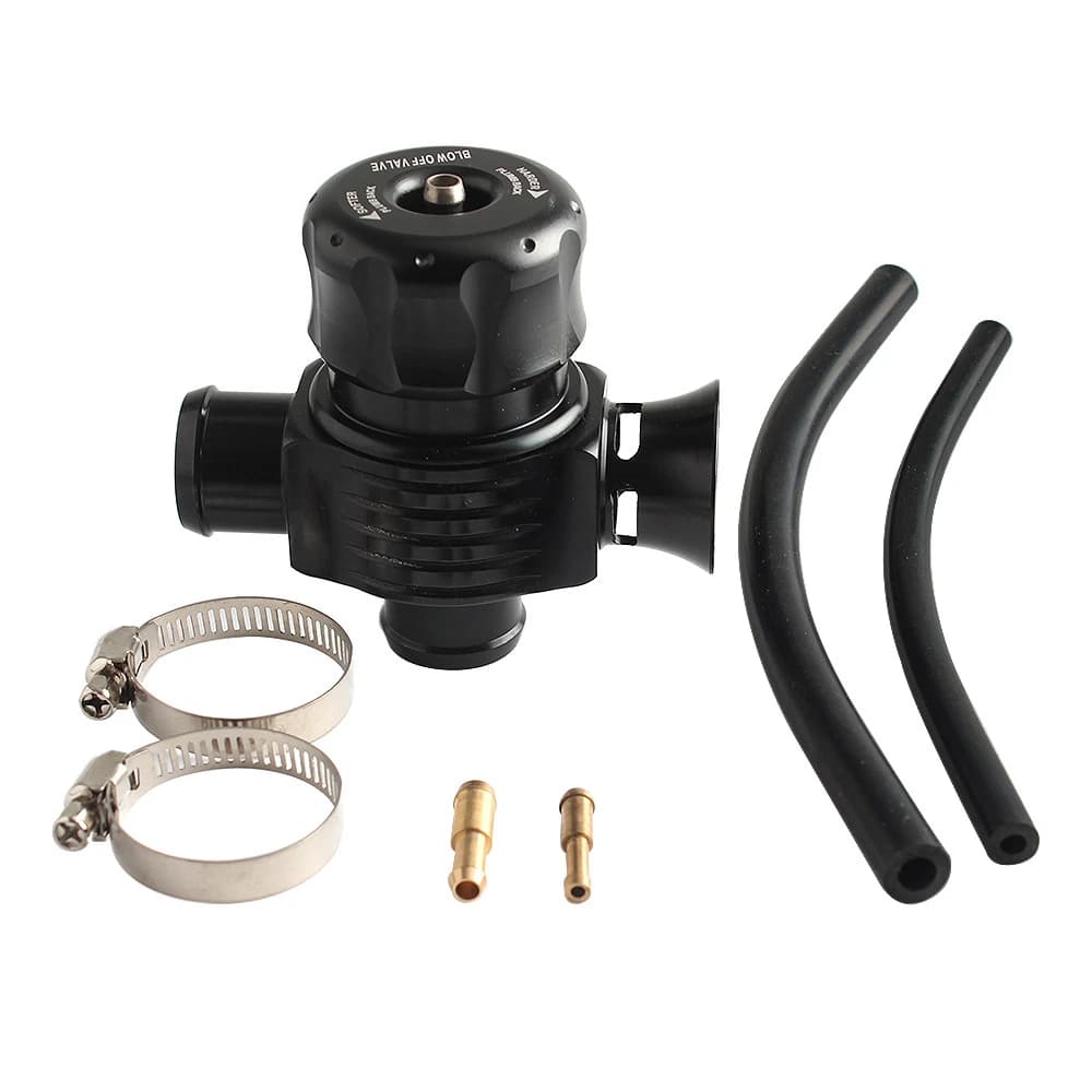 Vanne de soufflage universelle à double port de 25mm, inverseur noir, pour ingénierie de course auto