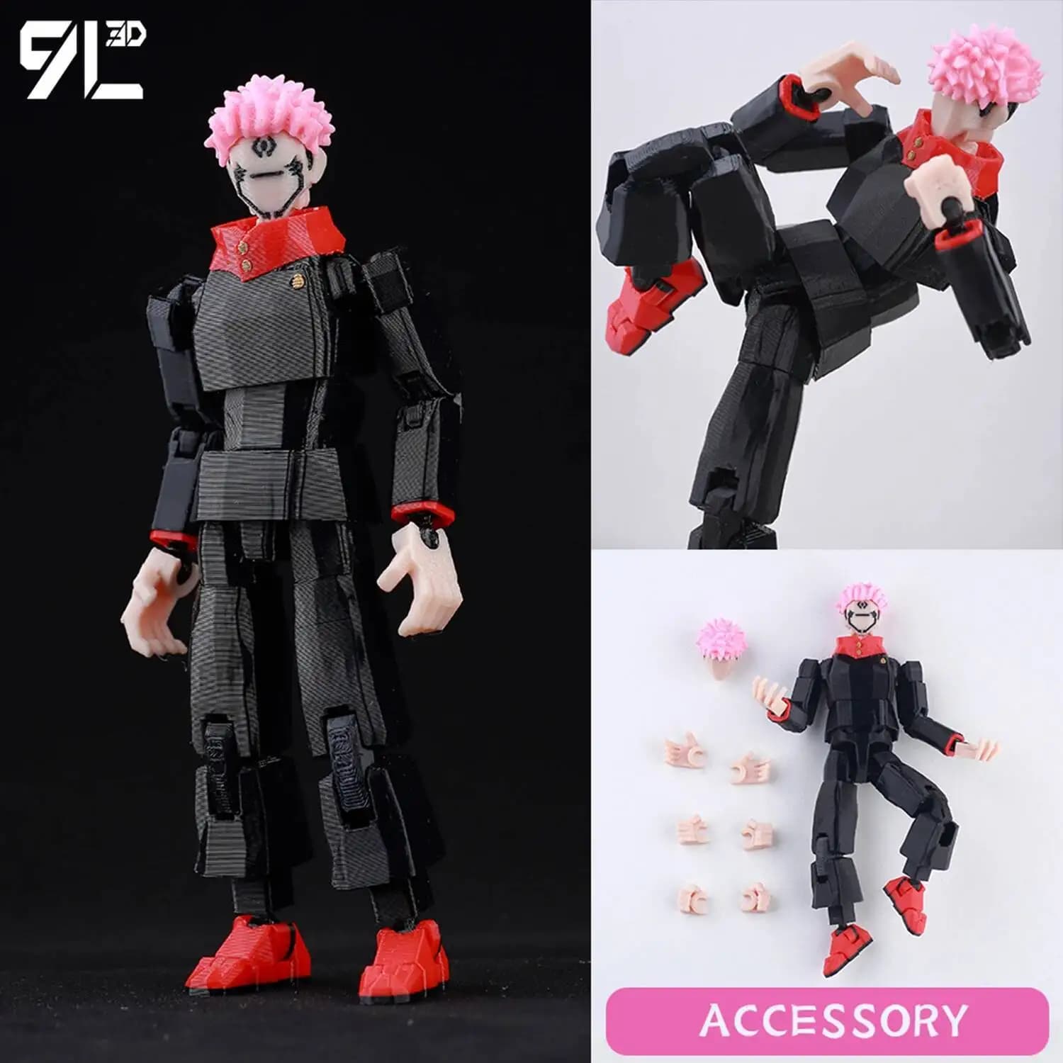 9L3D imprimé chanceux factice 13 Jujutsu Kaisen Gojo Satoru Toji Yuji Sukuna Anime figurines Mannequ