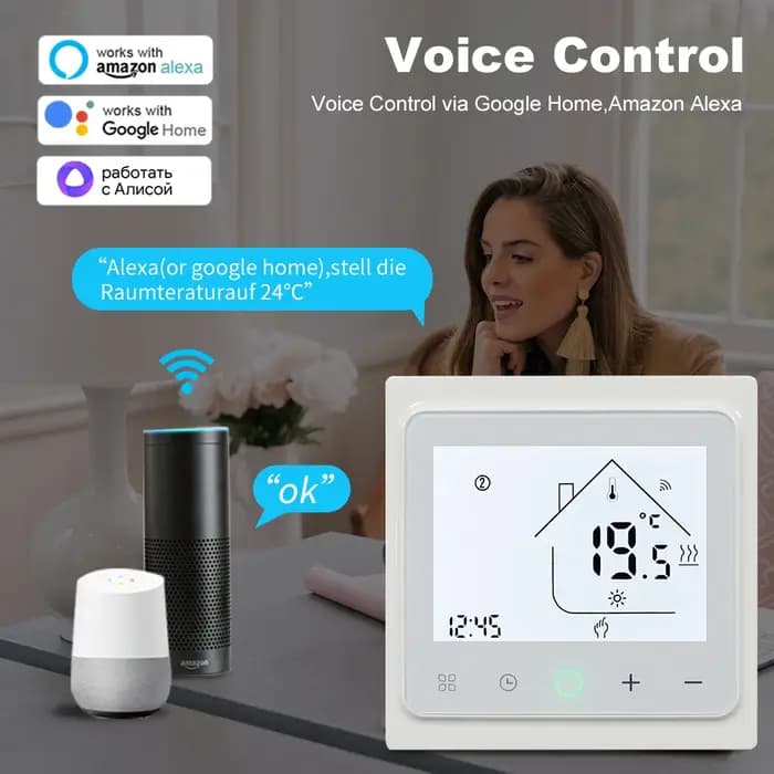 Thermostat WiFi intelligent pour chauffage électrique/eau/chaudière à gaz