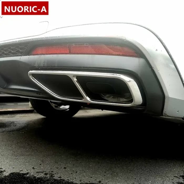 Garniture de couverture modifiée de tuyau de gorge de queue d'acier inoxydable pour Audi A4 B9 A5 2020 2021 cadre de décoration de tuyaux d'échappement de voiture