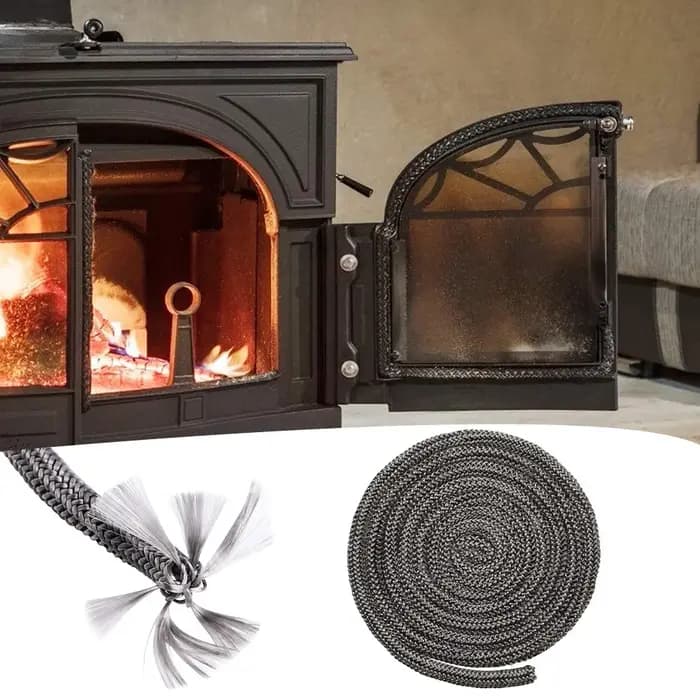Cordon d'étanchéité en fibre de verre pour porte de poêle