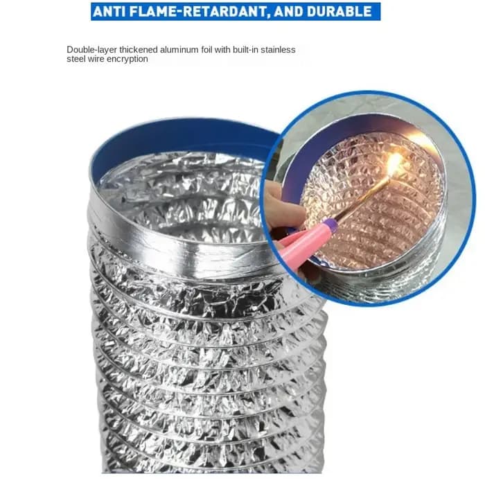 Tuyau de Ventilation en Feuille d'Aluminium Cryptée