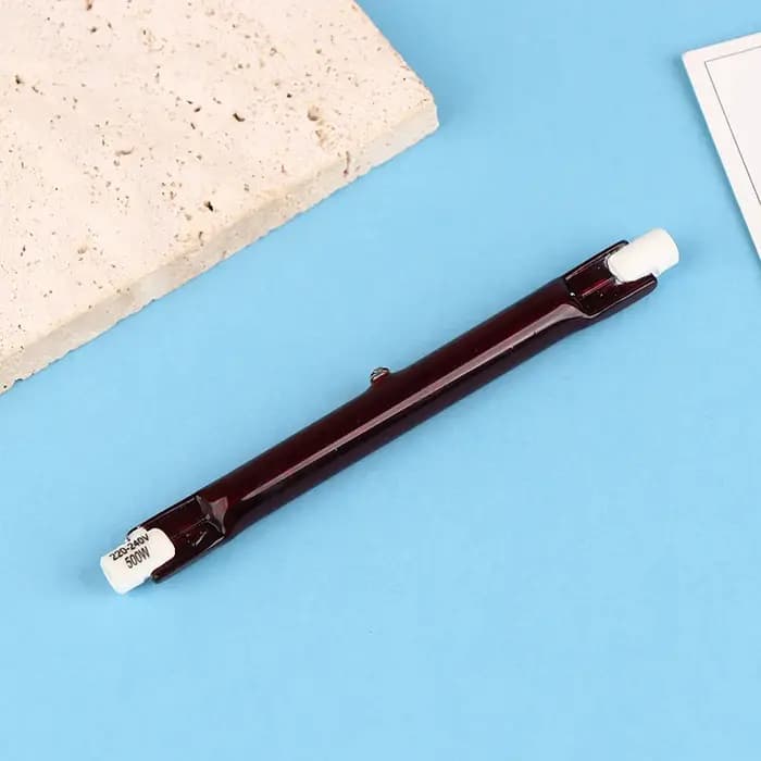 1Pc 500W rouge R7 IR infrarouge halogène Parasol extérieur chauffage Tube ampoule lampe 118mm décora