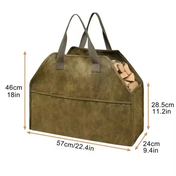 Sac de transport de bois de chauffage en toile cirée extra-large-sac fourre-tout portable