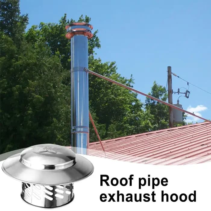 80-220mm 304 acier inoxydable capuchon imperméable cheminée coupe-vent