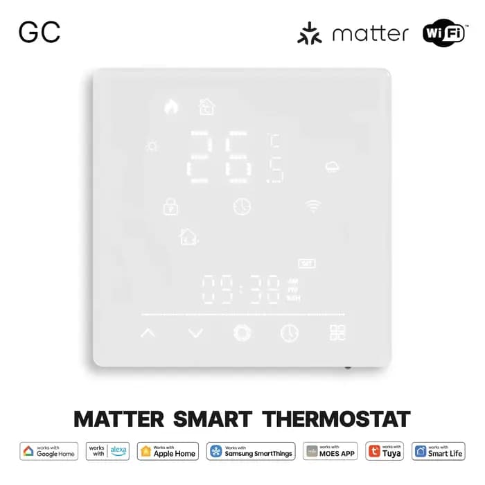 MOES Matter WiFi Thermostat intelligent régulateur de température Tuya chaudière à eau chauffage éle
