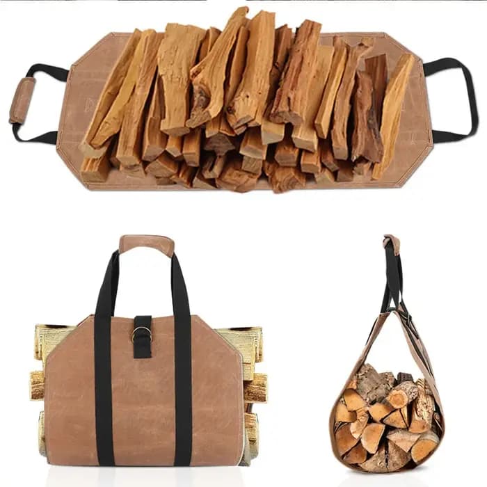 Sac de transport de bois de chauffage d'extérieur
