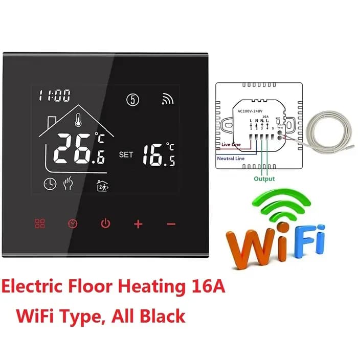 MINCO HEAT M4A Thermostat au sol chaud Tuya WiFi 3A 16A chaudière à gaz électrique/contrôleur de tem