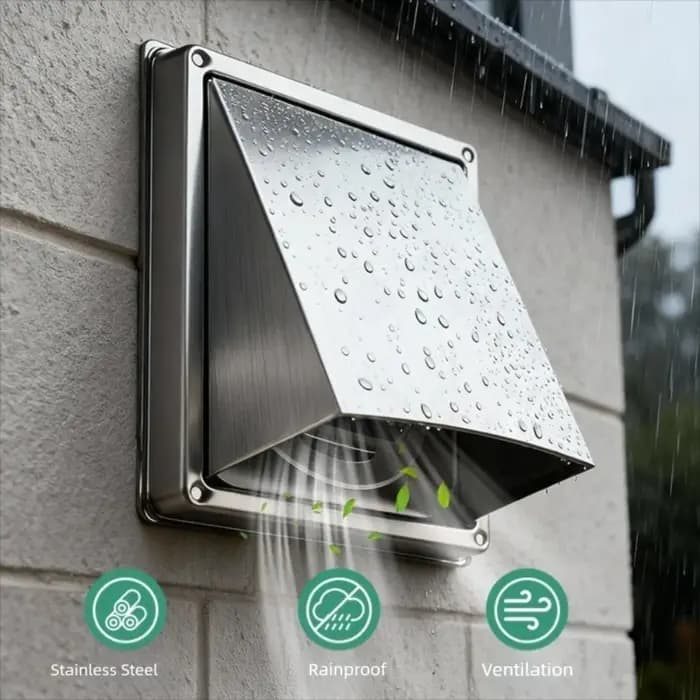 Grille d'aération carrée en acier inoxydable durable