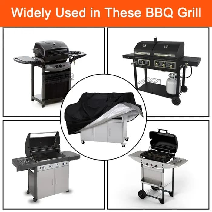 Housse de protection noire étanche pour barbecue en plein air