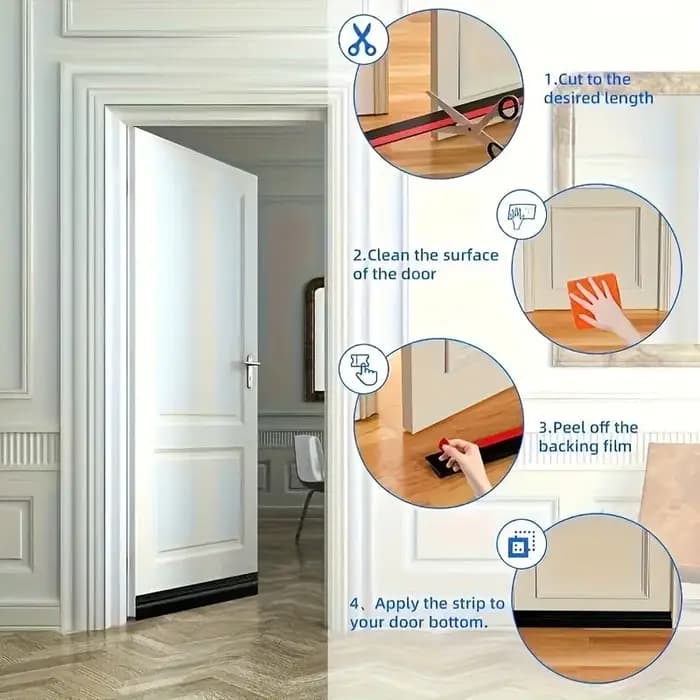 Bande d'étanchéité auto-adhésive pour protection inférieure de porte
