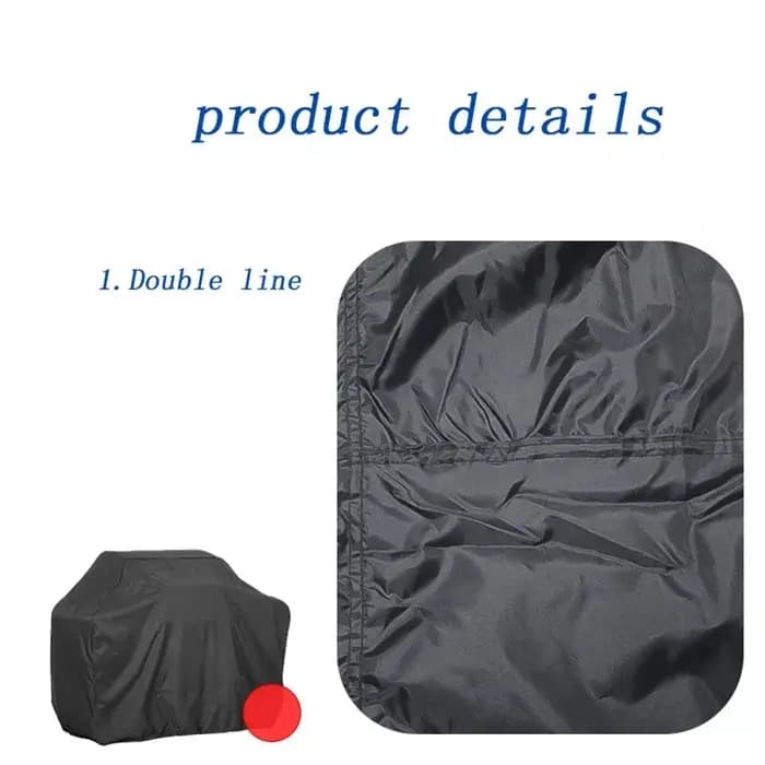Housse de protection noire étanche pour barbecue en plein air