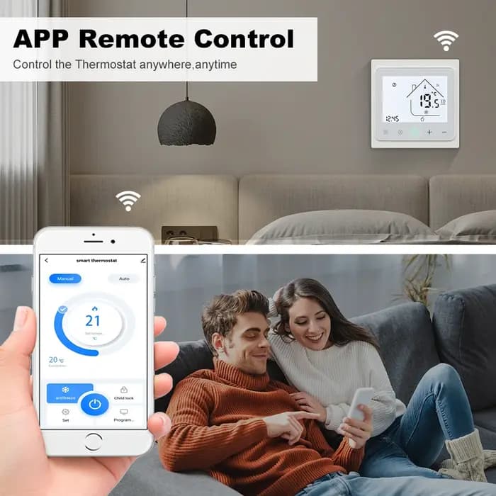 Thermostat WiFi intelligent pour chauffage électrique/eau/chaudière à gaz