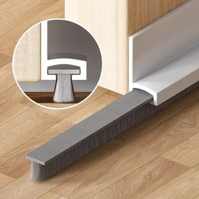 1 pièce 1M/39.37IN Joint de porte isolant avec brosse