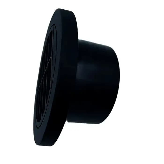 Connecteur de conduit de chauffage au diesel rotatif Noir Plat rond Sortie d'aération pour voiture camion fourgon camping-car - Tailles 42mm 60mm 75mm 90mm