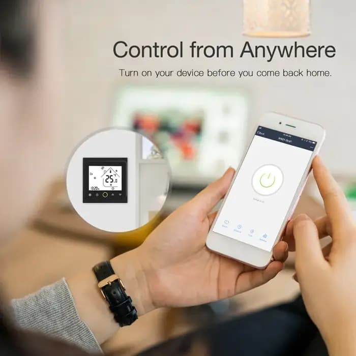 Thermostat intelligent WiFi Moes pour le contrôle de la température du chauffage au sol (eau/électricité) et de la