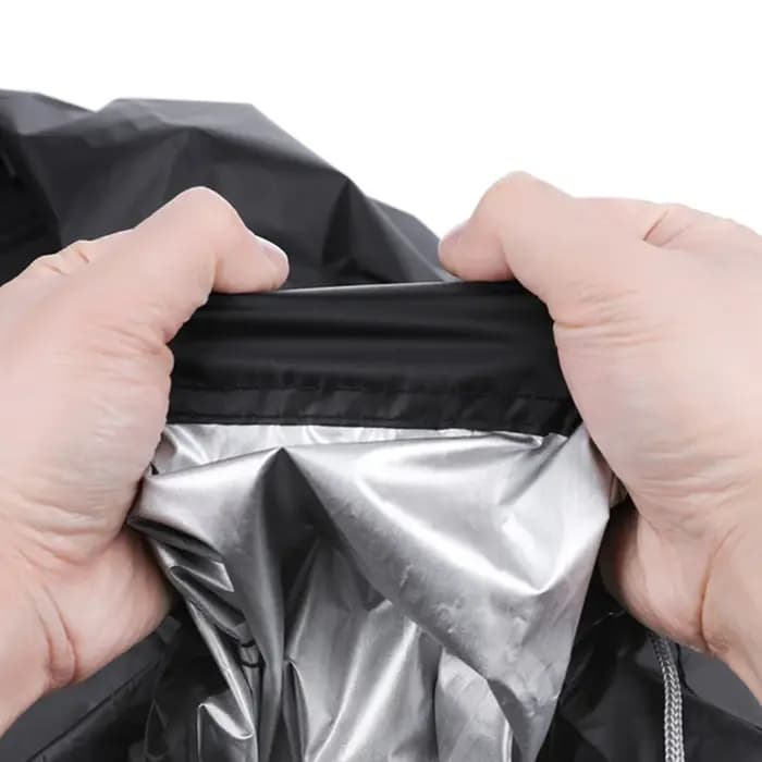 Housse de protection noire étanche pour barbecue en plein air