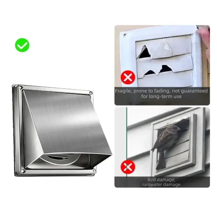 Grille d'aération de sécheuse en acier inoxydable durable
