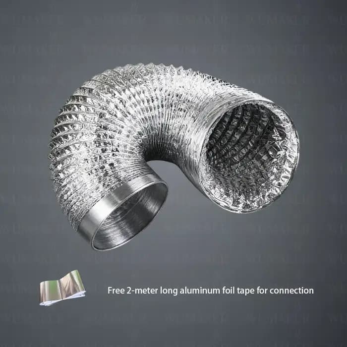Tuyau de ventilation en aluminium crypté pliable de 200/250/275/300/350 mm