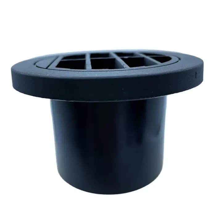 Connecteur de conduit de chauffage au diesel rotatif Noir Plat rond Sortie d'aération pour voiture camion fourgon camping-car - Tailles 42mm 60mm 75mm 90mm