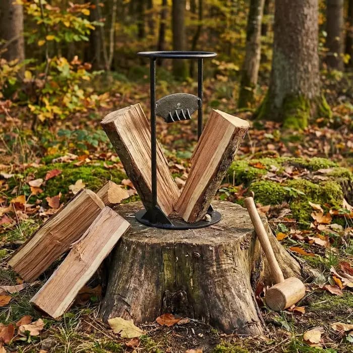 Fendeuse de bûches, fendeuse manuelle en acier au carbone, outils de fendage du bois pour l'intérieu