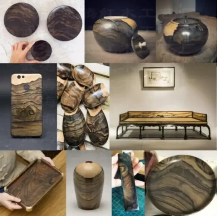 Longueur: 250mm largeur: 40mm épaisseur: 30mm Ziricote Ciricote Cordia Dodecandra bûches de bois bricolage