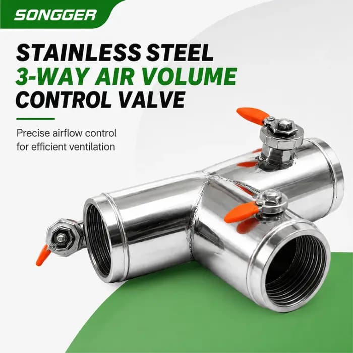 SY Vanne de Conduit en Y Acier Inoxydable 201 Diamètre Extérieur 51-80 mm Régulateur de Débit dAir HVAC Répartiteur