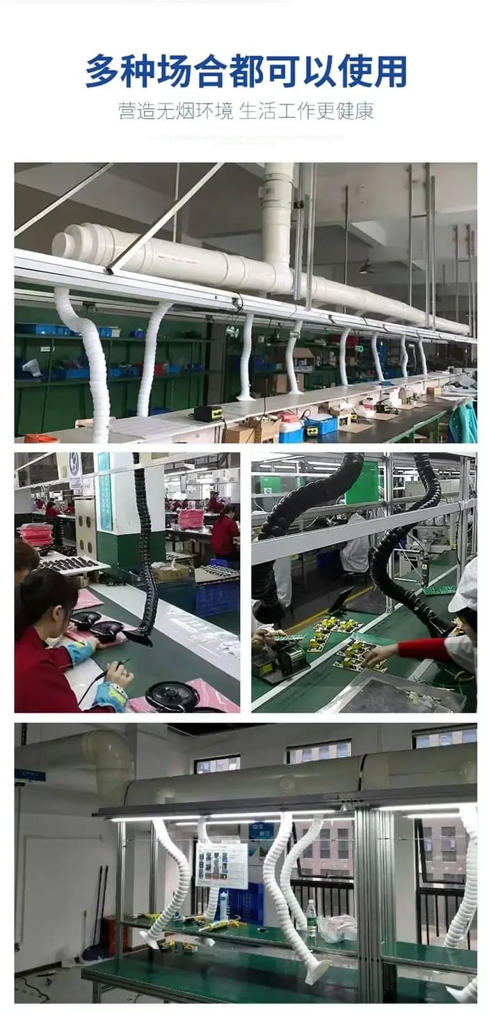 Tuyau de ventilateur d'échappement de fumée Flexible POM de 50mm 75mm pour l'extracteur
