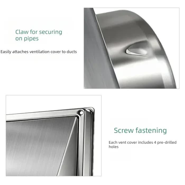 Grille d'aération de sécheuse en acier inoxydable durable