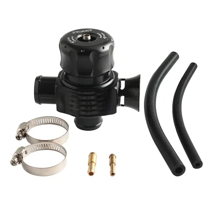 Vanne de soufflage universelle à double port de 25mm, inverseur noir, pour ingénierie de course auto