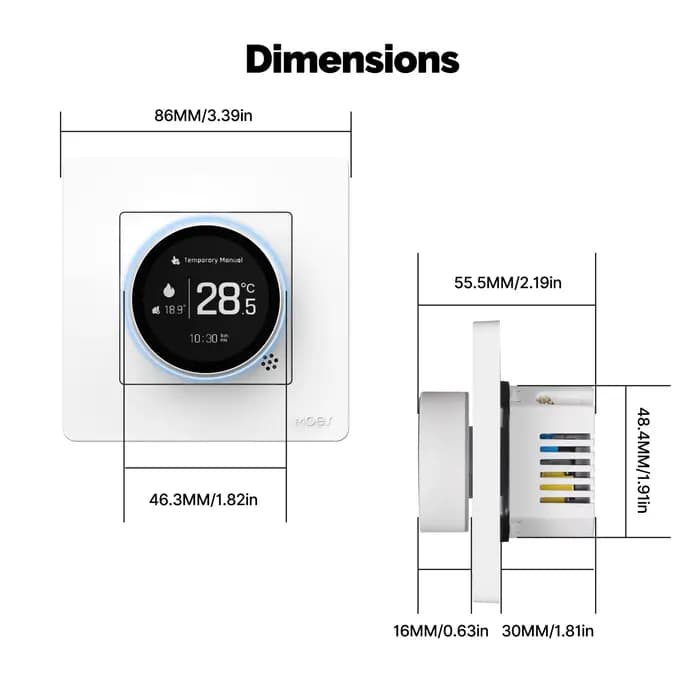 MOES Tuya ZigBee bouton intelligent Thermostat série Star Ring régulateur de température chaudière à eau chauffage électrique avec Alexa Google