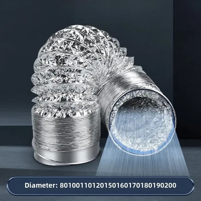 Tuyau de ventilation flexible en PVC et aluminium