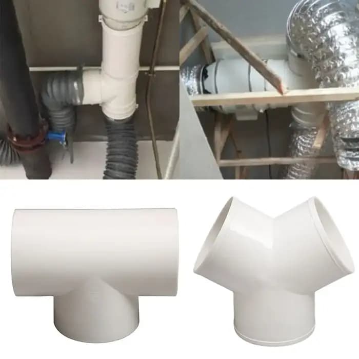 Connecteur de conduit d'échappement en PVC en forme de T/Y